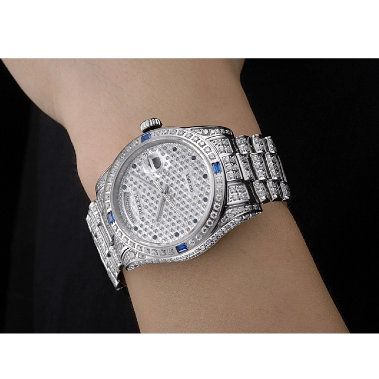 Aaa replica watch Rolex 621613 Swiss Diamonds-srl183 Day-Date 0626
